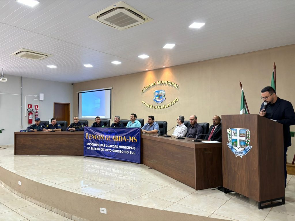 Encontro Estadual das Guardas Municipais do Mato Grosso do Sul inicia-se na manhã de hoje na Câmara Municipal de Bonito.