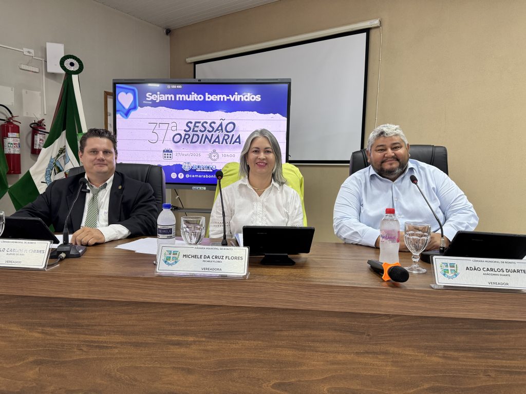 Confira o resumo da 37ª Sessão Ordinária realizada em 27 de outubro de 2025 na Câmara Municipal de Bonito Confira o resumo da 37ª Sessão Ordinária realizada em 27 de outubro de 2025 na Câmara Municipal de Bonito