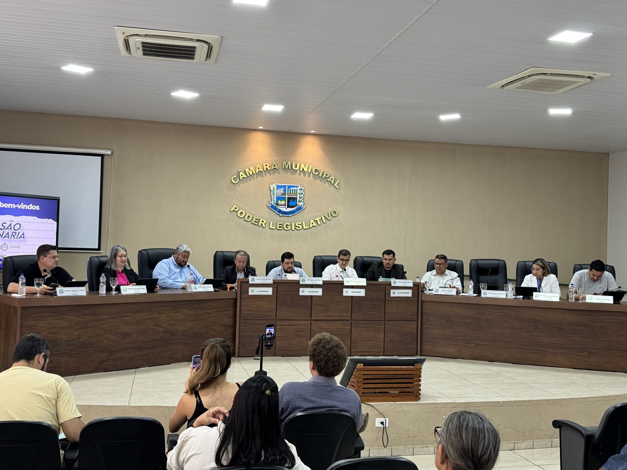 Confira o resumo da 38ª Sessão Ordinária realizada em 3 de novembro de 2025 na Câmara Municipal de Bonito