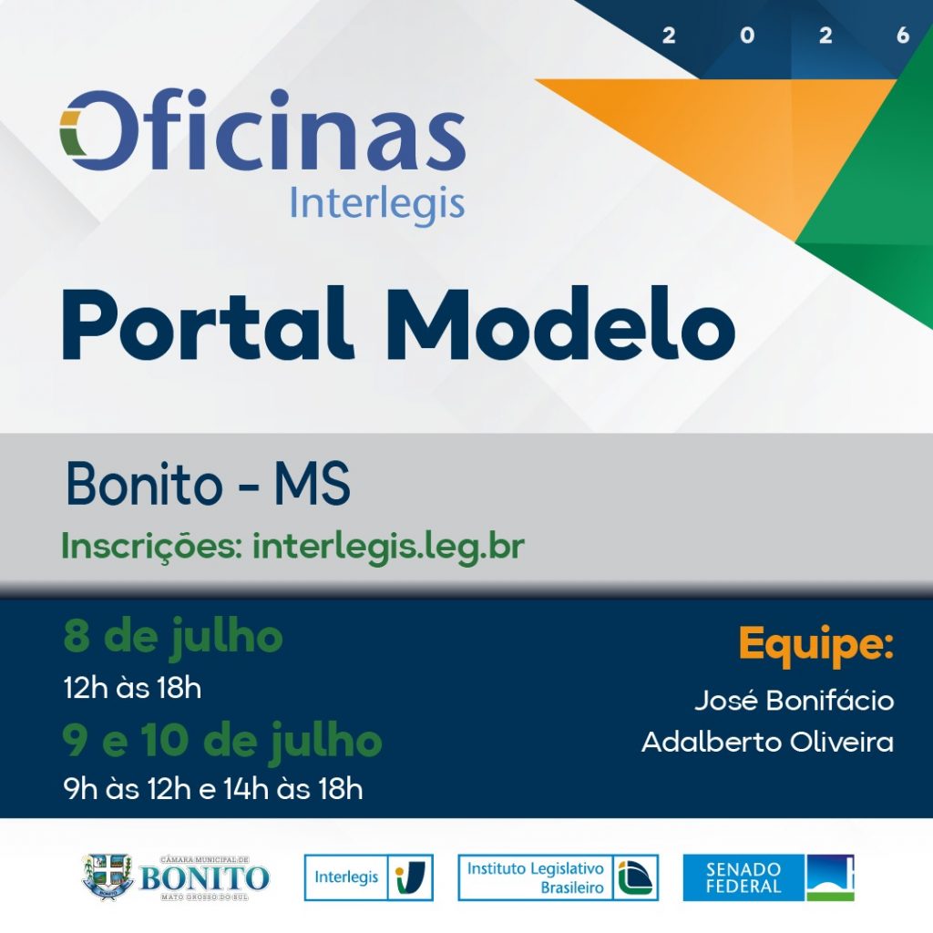 Câmara Municipal participará de Oficinas do SAPL e Portal Modelo promovidas pelo Interlegis Câmara Municipal participará de Oficinas do SAPL e Portal Modelo promovidas pelo Interlegis