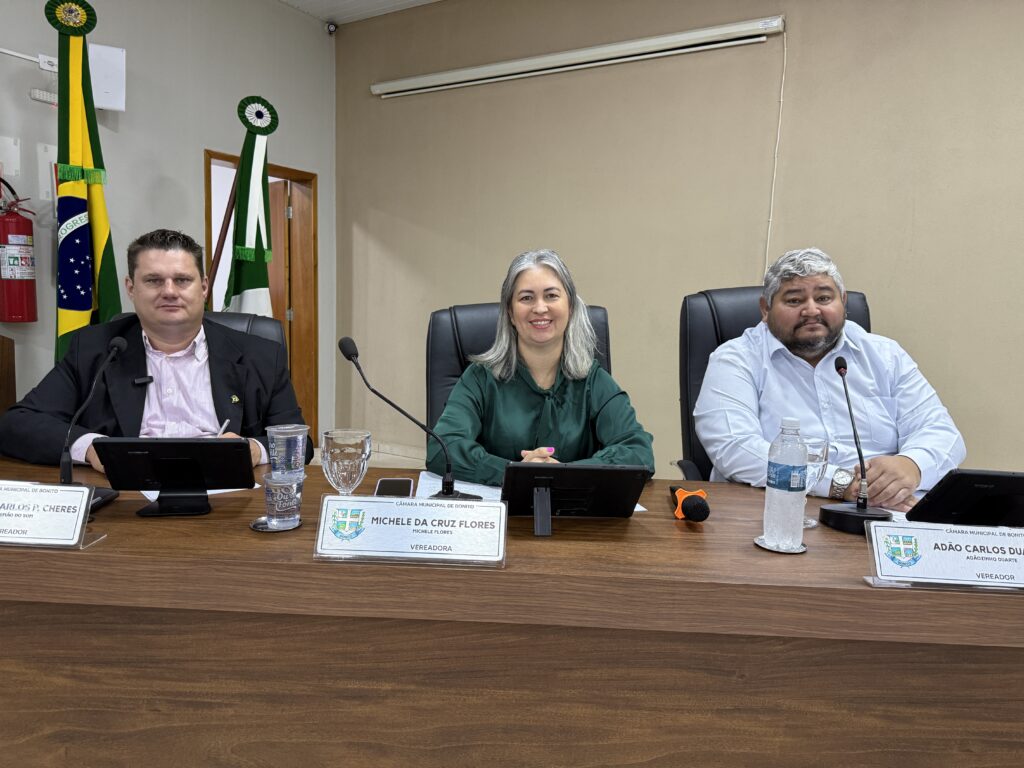 Confira o resumo da 25ª Sessão Ordinária, realizada em 03 de agosto de 2026, na Câmara Municipal de Bonito.