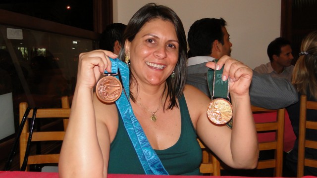 SANDRA PIRES MEDALHA DE OURO DO BRASIL VISITA BONITO