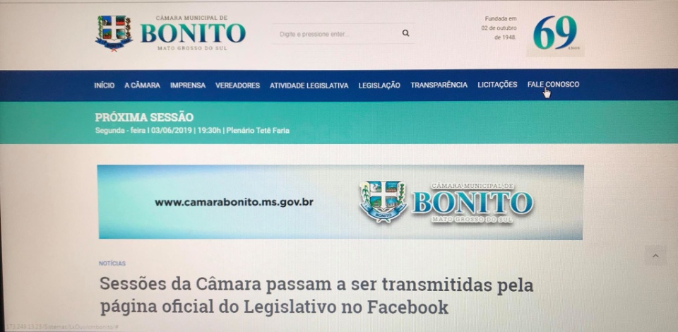 Câmara Municipal de Bonito implanta sistema de ouvidoria