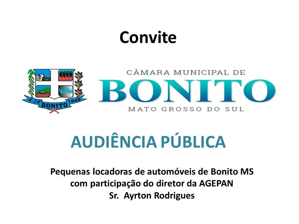 Audiência Pública com a AGEPAN será realizada na Câmara Municipal