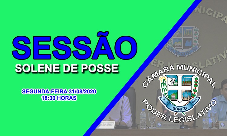 Convocação de Sessão Solene de posse.