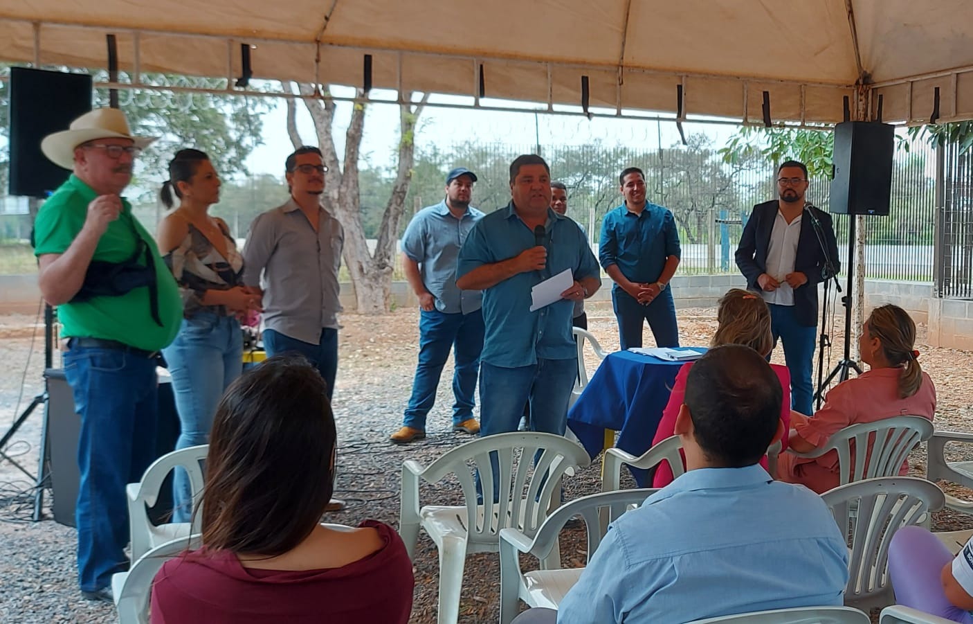 Vereadores participam de ato para assinatura da ordem de serviço para a iluminação pública da MS-178.