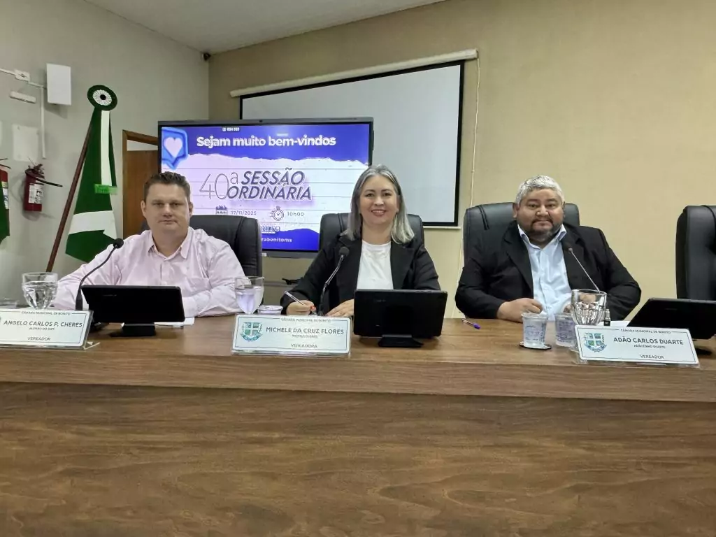 Confira o resumo da 40ª Sessão Ordinária realizada em 17 de novembro de 2025 na Câmara Municipal de Bonito. Confira o resumo da 40ª Sessão Ordinária realizada em 17 de novembro de 2025 na Câmara Municipal de Bonito.